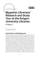 Myanmar Librarians’ Research and Study Tour at the Rutgers University Libraries: A Report