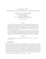 On shouting “fire!”: regulating decoupled communication in distributed systems