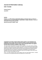 Using an information literacy curriculum map as a means of communication and accountability for stakeholders in higher education