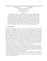 On Providing Support For Protocol Adaptation in Mobile Wireless Networks