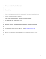 Farm to Fork Quantitative Microbial Risk Assessment for Norovirus on Frozen Strawberries