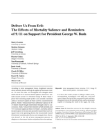 Deliver us from Evil: The Effects of Mortality Salience and Reminders of 9/11 on Support for President George W. Bush