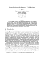 Using feedback to improve VLSI designs