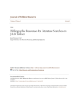 Bibliographic Resources for Literature Searches on J.R.R Tolkien