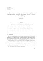 An exponential model for treatment effects without a control group