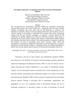 Knowledge connectivity: an agenda for innovation research in international business