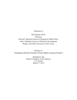Statement of Hal Salzman: hearing on "Immigration Reforms Needed to Protect Skilled American Workers" submitted to the Senate Committee on the Judiciary, U.S. Senate, March 17, 2015