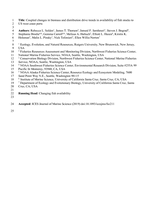 Coupled changes in biomass and distribution drive trends in availability of fish stocks to US west coast ports