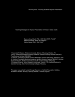 Teaching Strategies for Atypical Presentation of Illness in Older Adults