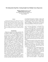 The Independent Sign Bias: Gaining Insight from Multiple Linear Regression