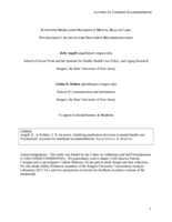 Justifying medication decisions in mental health care: psychiatrists’ accounts for treatment recommendations