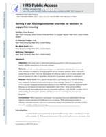 Sorting it out: eliciting consumer priorities in recovery