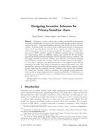 Designing Incentive Schemes For Privacy-Sensitive Users