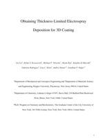 Obtaining Thickness-Limited Electrospray Deposition for 3D coating