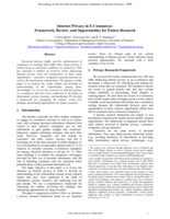 Internet Privacy in E-Commerce: Framework, Review, and Opportunities for Future Research