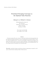 Prioritized Sweeping Converges to the Optimal Value Function