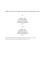 Building value-added services for institutional repositories (IRs):  Modeling the Rutgers experience