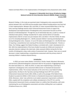 Federal and state efforts in the implementation of kindergarten entry assessments (2011-2018)
