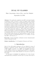 Dual VP Classes