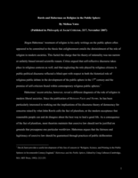 Rawls and Habermas on Religion in the Public Sphere