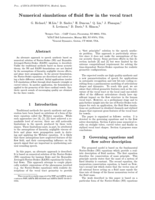 Numerical simulations of fluid flow in the vocal tract