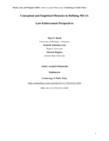 Conceptual and empirical obstacles in defining MS-13: law-enforcement perspectives