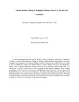 On the market timing and feedback effect of hedging: evidence from U.S. oil and gas producers