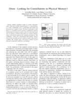 Orion: looking for constellations in physical memory