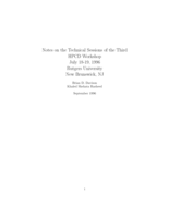Notes on the third HPCD Workshop