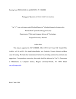Pedagogical Questions in Parent-Child Conversations
