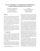 Service continuations: an operating system mechanism for dynamic migration of internet service sessions