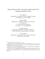 Almost-everywhere complexity hierarchies for nondeterministic time