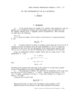 On the determinant of (0-1) matrices
