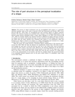 The role of part structure in the perceptual localization of a shape