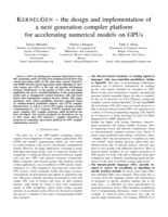 KERNELGEN – the design and implementation of a next generation compiler platform for accelerating numerical models on GPUs