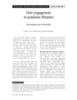 Civic engagement in academic libraries: encouraging active citizenship