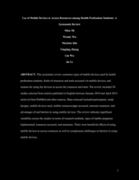 Use of Mobile Devices to Access Resources among Health Professions Students: A Systematic Review