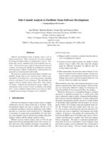 Safe-Commit Analysis to Facilitate Team Software Development