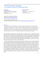 STEM performance and supply: assessing the evidence for education policy