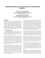 Using remote memory communication for self-healing systems
