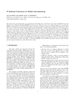 IP multicast extensions for mobile internetworking