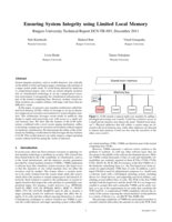 Ensuring System Integrity Using Limited Local Memory