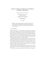 Dynamic Voltage and Frequency Scaling for Scientific Applications