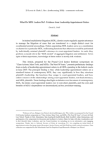 What do MDL leaders do?: evidence from leadership appointment orders