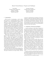Shared Virtual Memory: Progress and Challenges