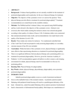 Congress of Neurological Surgeons Systematic Review and Evidence-Based Guideline for the Management of Patients With Positional Plagiocephaly: The Role of Physical Therapy