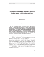 Master Metaphors and Double-Coding in the Encounters of Religion and State