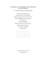 Publishing in wireless and wireline environments