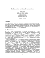 Finding pattern matchings for permutations