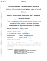 Functional Reduction in Cannabinoid-Sensitive Heterotypic Inhibition of Dentate Basket Cells in Epilepsy: Impact on Network Rhythms